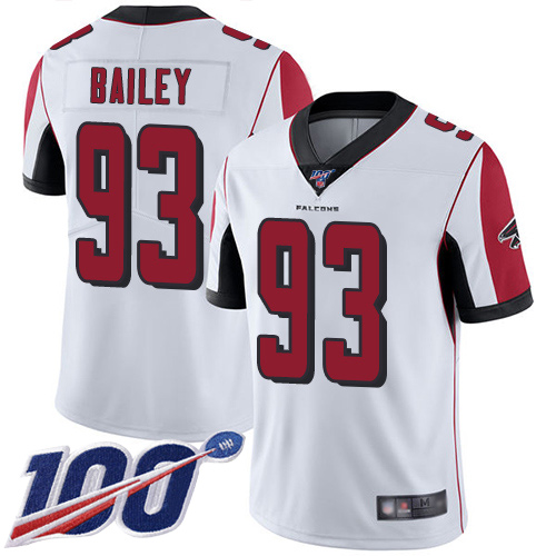 Atlanta Falcons Limited White Men Allen Bailey Road Jersey NFL Football 93 100th Season Vapor Untouchable